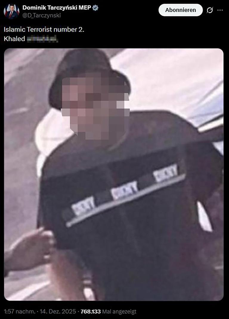 X-Beitrag zur Schießerei am Bondi Beach in Sydney, Australien