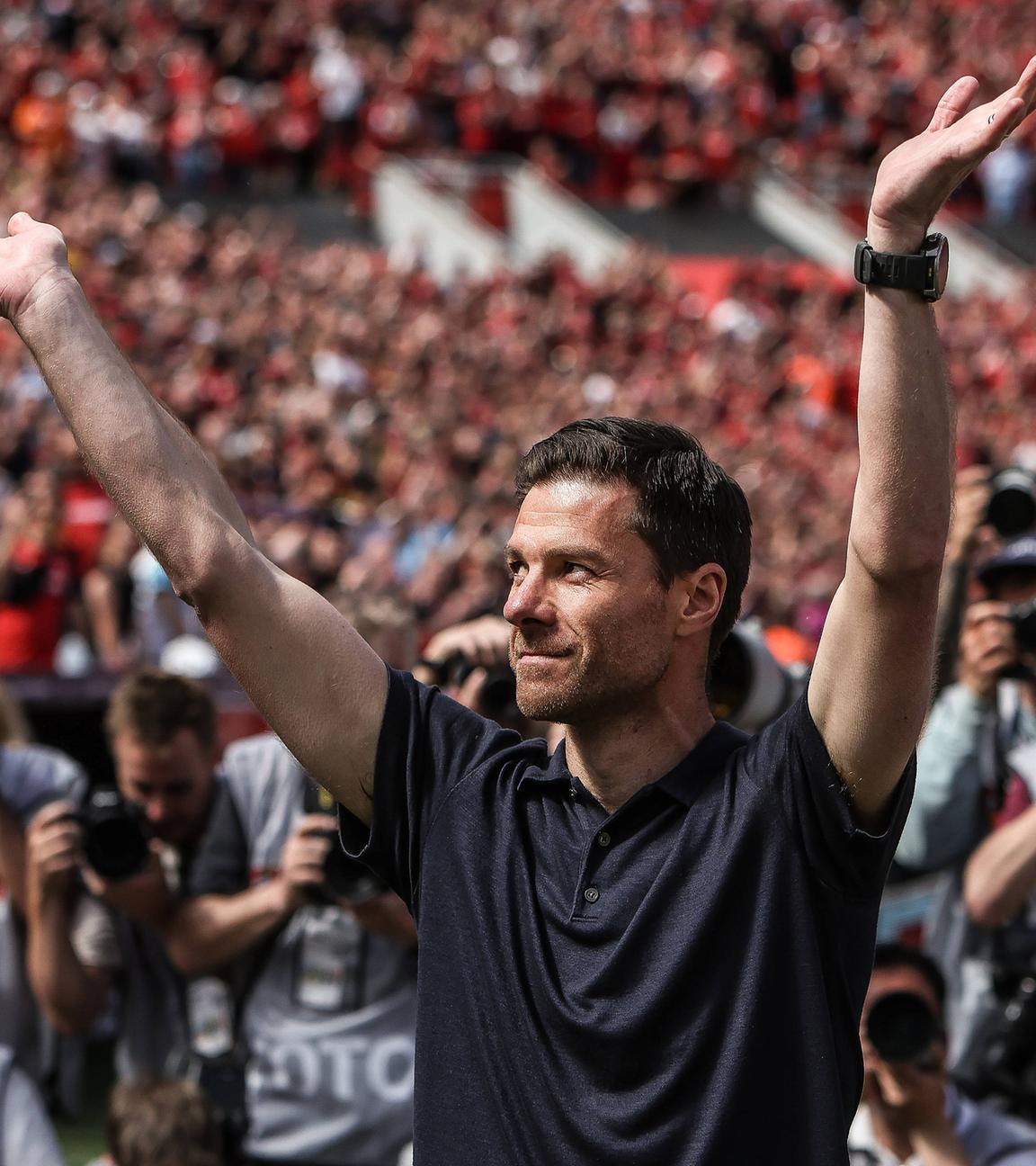 Cheftrainer von Bayer 04 Leverkusen Xabi Alonso, aufgenommen am 11.05.2025