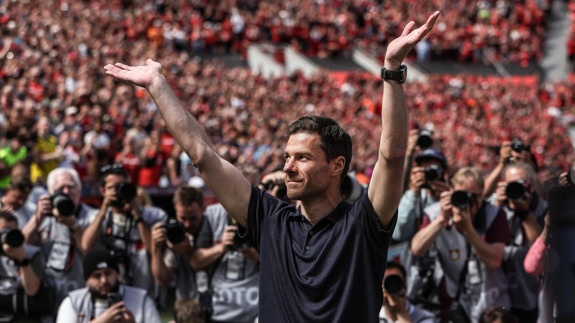 Cheftrainer von Bayer 04 Leverkusen Xabi Alonso, aufgenommen am 11.05.2025