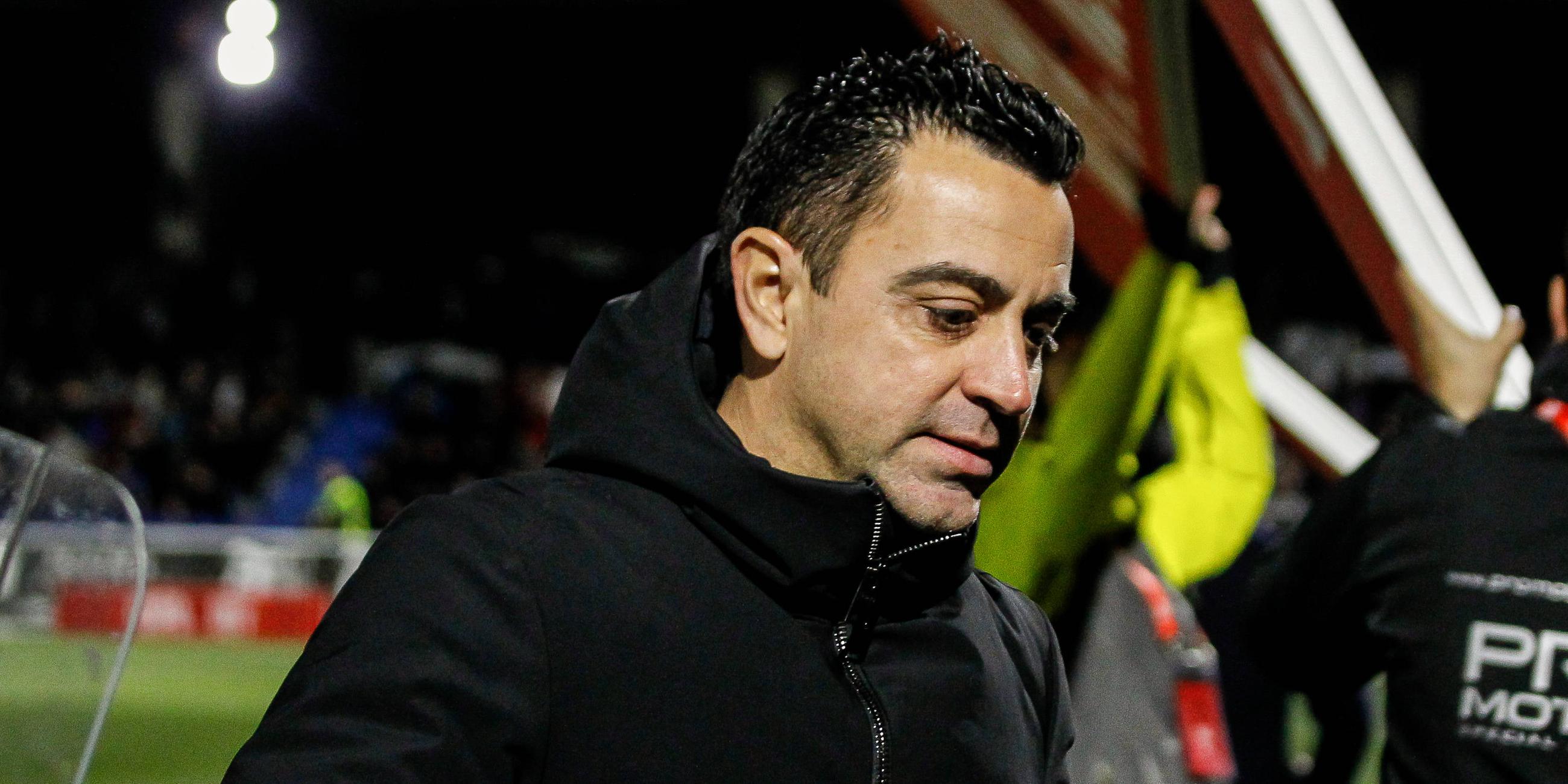 Barcelonas Trainer Xavi Hernández beim Spiel gegen Salamanca am 18.01.2024.