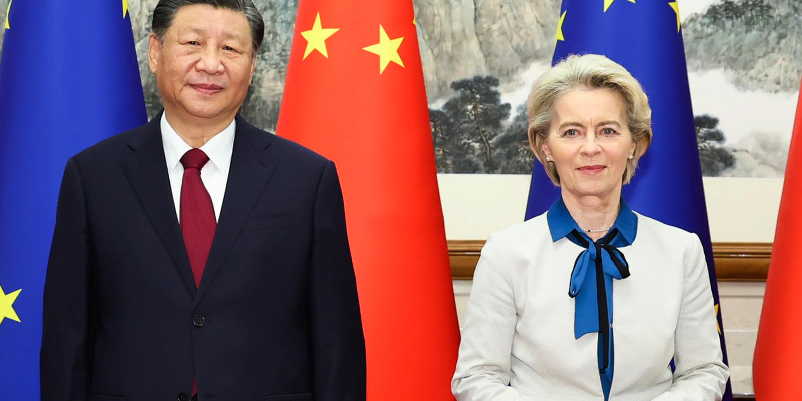 Archiv: Xi Jinping und Ursula von der Leyen - am 7.12.2023