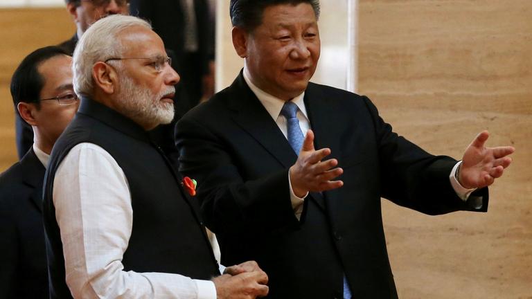 Chinas Präsdident Xi Jinping und Indiens Ministerpräsident Narendra Modi