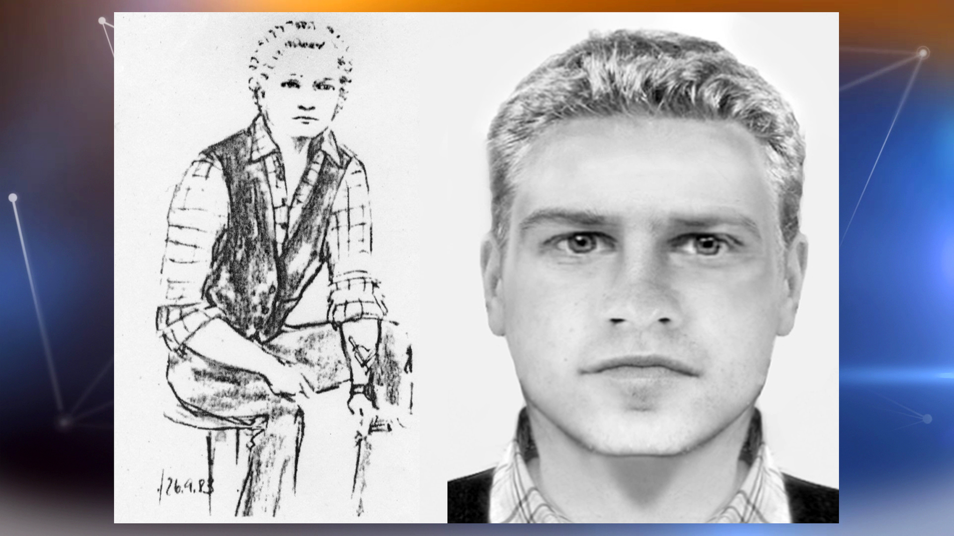 Mit diesen Phantombildern sucht die Polizei damals wie heute nach dem unbekannten Begleiter.