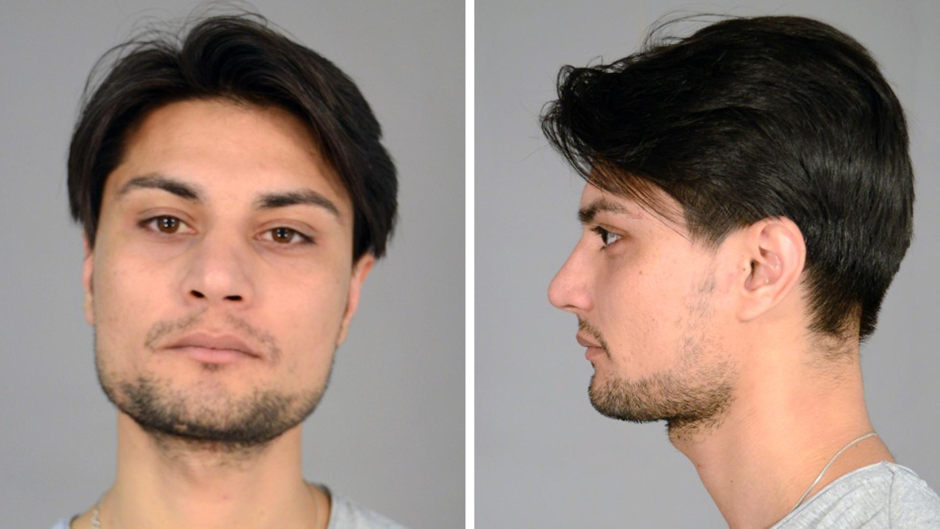 Der gesuchte Mohammad Suliman Niyazi in einer Frontal- und Seitenansicht. 