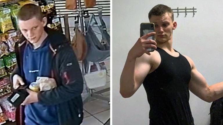 Zwei Aufnahmen des gesuchten Bartosz Kwiecinski