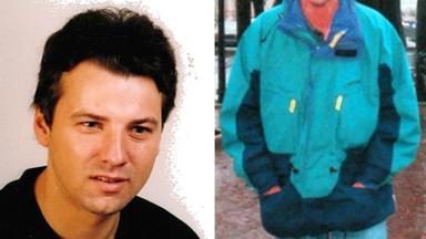 Auf dem Foto ist Dr. Bernhard Benz 39 Jahre alt, hat braune kurze Haare und dunkle Augen. Rechts: ein türkisfarbener Anorak
