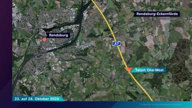 Satellitenkarte des Rastplatzes Ohe West an der A7