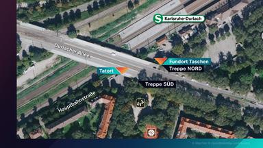 Übersicht über die wichtigsten Örtlichkeiten in Karlsruhe