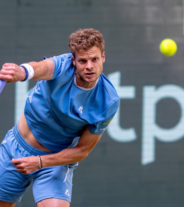 Tennisprofi Yannick Hanfmann beim ATP-Turnier in Halle/Westfalen