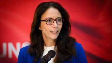  Yasmin Fahimi, Vorsitzende des Deutschen Gewerkschaftsbundes (DGB), spricht bei einer Veranstaltung im Januar 2025.