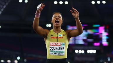 Yemisi Ogunleye bei der Leichtahletik EM 2024.