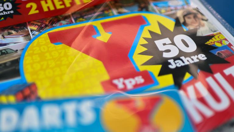 Das 50 Jahre Jubiläums-Set des Yps-Hefts. Zum 50. Geburtstag wird eine Sonderausgabe des Hefts am 04. September 2025 veröffentlicht.