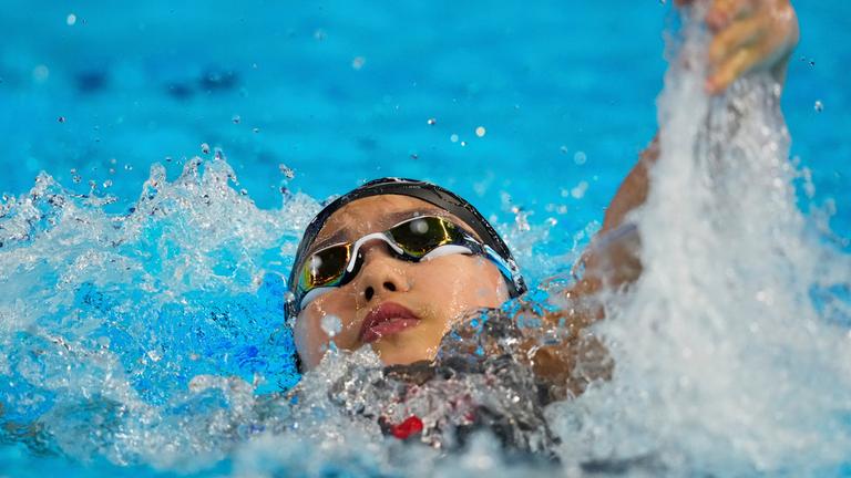 Yu Zidi aus China in Aktion.