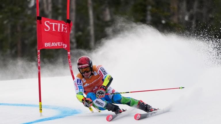 Zan Kranjec (Slowenien) in Aktion. 