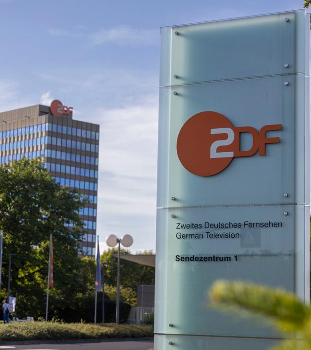Rheinland-Pfalz, Mainz: Das Gebäude des Zweiten Deutschen Fernsehens (ZDF) auf dem Lerchenberg in Mainz.