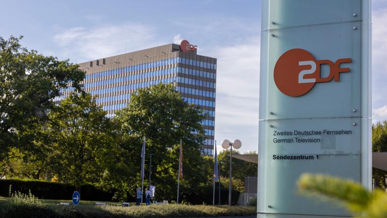Rheinland-Pfalz, Mainz: Das Gebäude des Zweiten Deutschen Fernsehens (ZDF) auf dem Lerchenberg in Mainz.