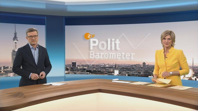 Stefan Leifert präsentiert das ZDF-Politbarometer