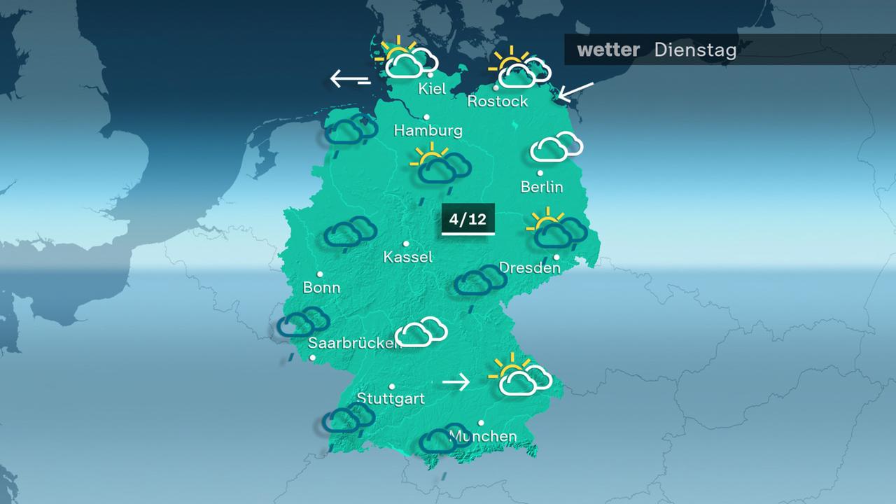 Wettervorhersage für Dienstag,  05.03.2024