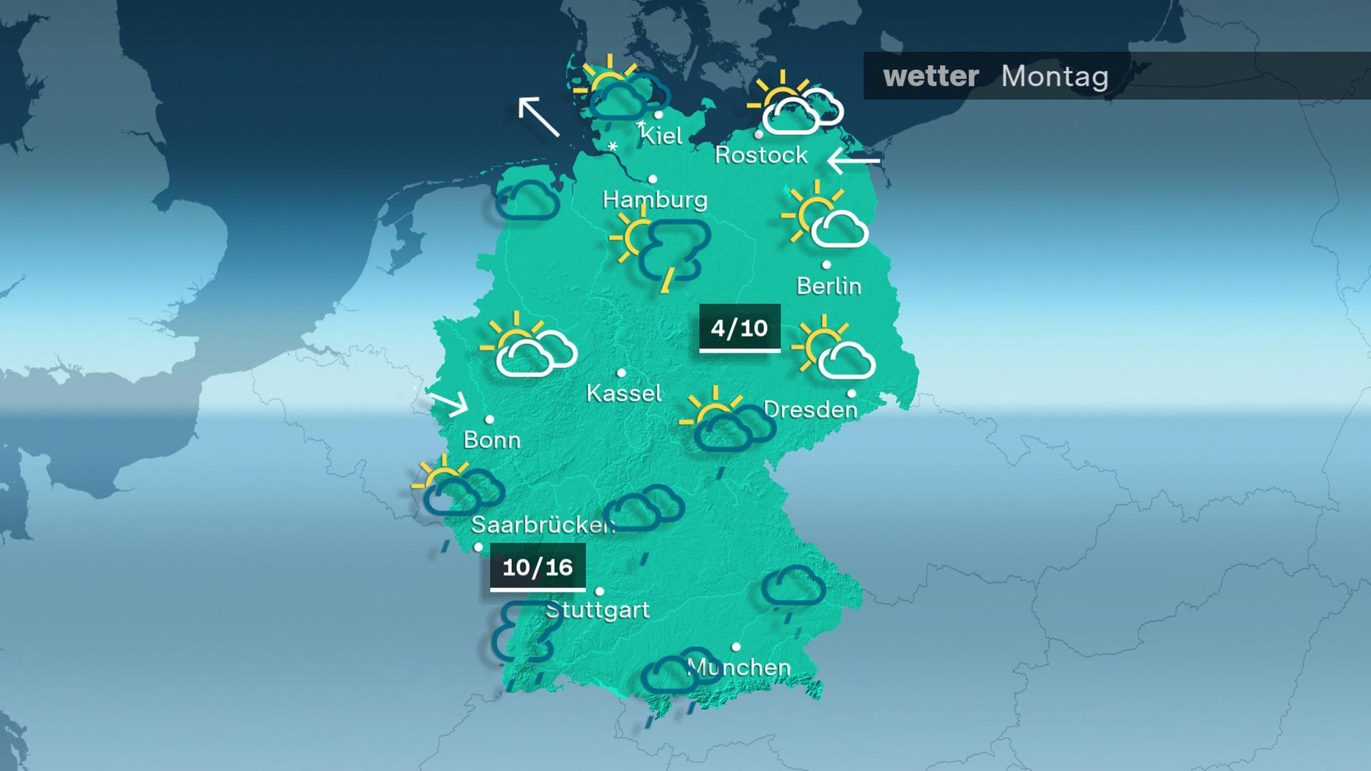 Vorhersage für Montag, 18.3.2024