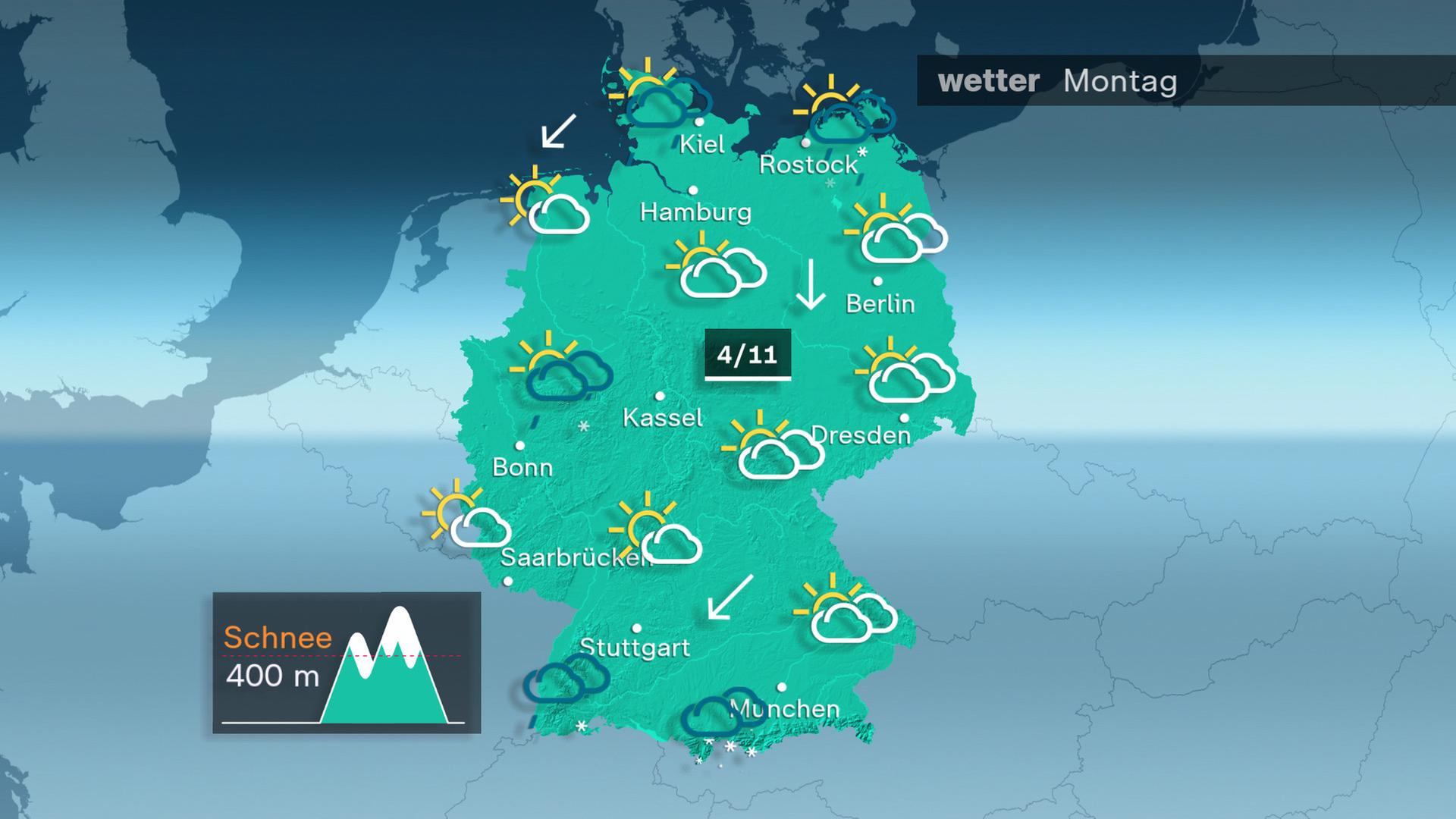 Wettervorhersage für 22.4.2024