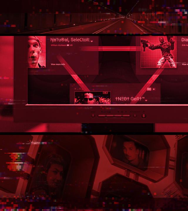 Collage der Opfer im Stil der Doku
