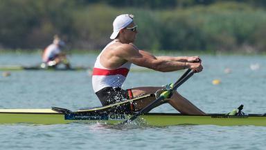 01.08.2026, Italien, Varese: Ruder-Europameisterschaft: Oliver Zeidler aus Deutschland in Aktion.