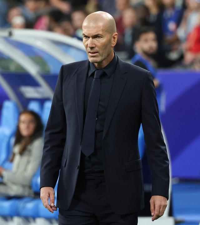 Cheftrainer der französischen Nationalmannschaft Zinedine Zidane während dem Nations-League-Spiel gegen Belgien am 04.10.2026.