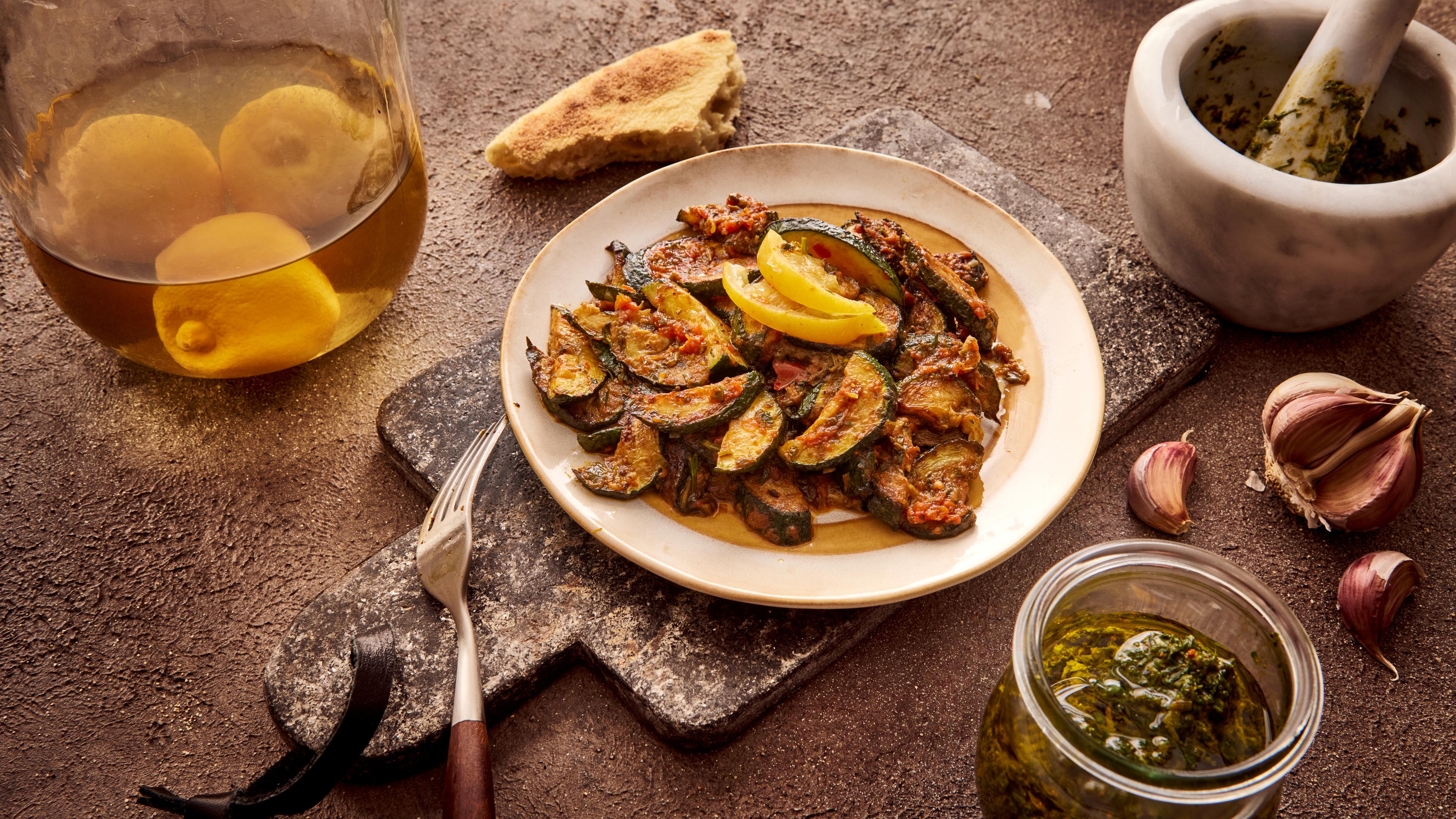 Marinierte Zucchini mit Chermoula