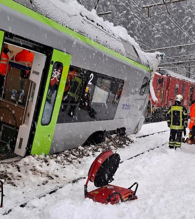 Schweiz: Personenzug des Bahnunternehmens BLS zwischen Goppenstein und Hohtenn entgleist