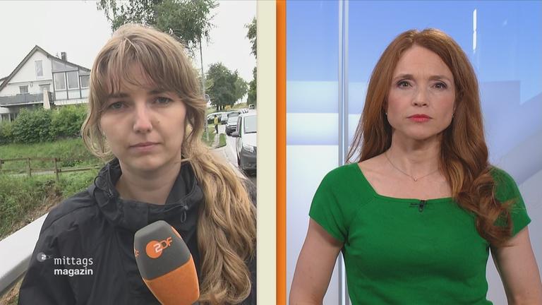 ZDF Reporterin Luisa Houben am Unfallort 