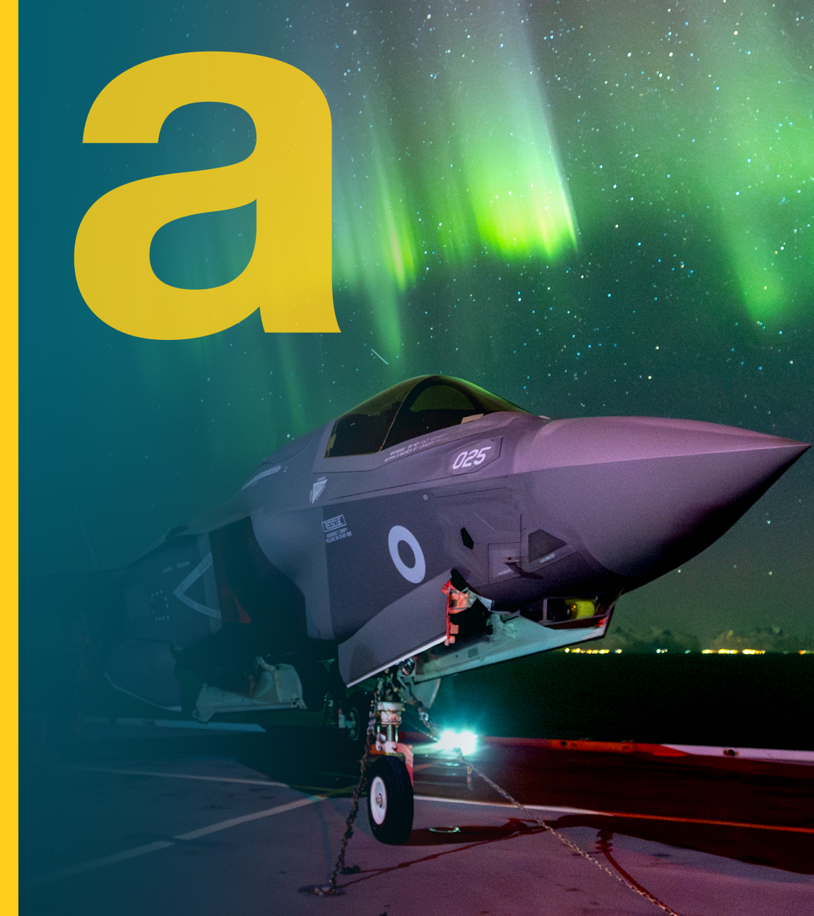 Nato Flugzeug auf Rollfeld mit auslandsjournal Logo