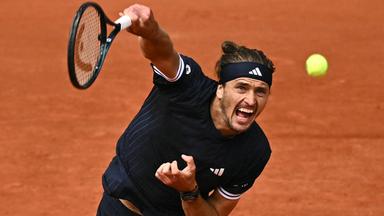 Alexander Zverev beim Aufschlag