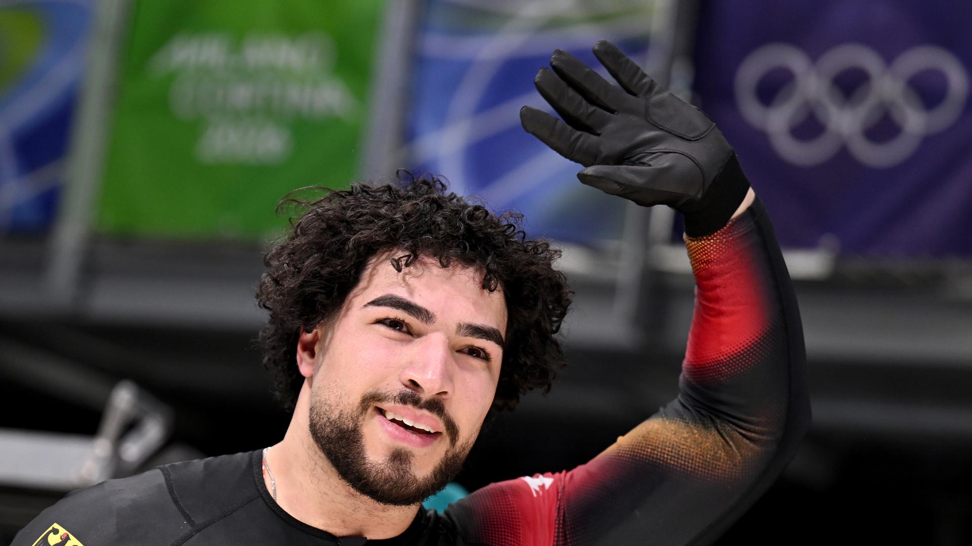 Adam Ammour (Deutschland) reagiert. 